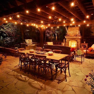 100V-220V Taille personnalisée Guirlande LED étoilée pour jardin en plein air