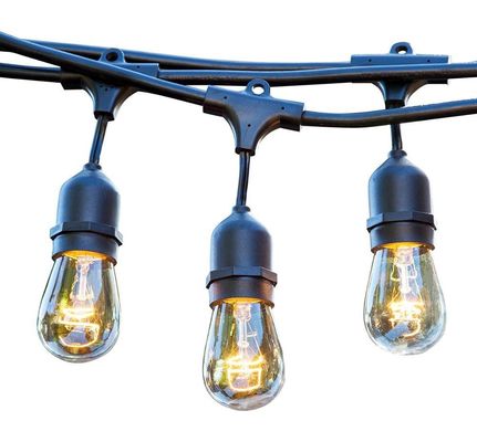 Style de Noël 48ft S14 LED Edison ampoules à cordes lumières pour l' extérieur intérieur