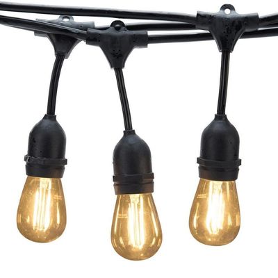 Style de Noël 48ft S14 LED Edison ampoules à cordes lumières pour l' extérieur intérieur