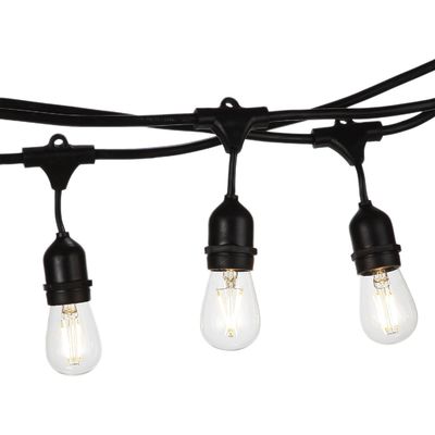 Lumière de jardin Globe Garland Lumière d' alimentation par câble Festoon Lumières à cordes pour mariage
