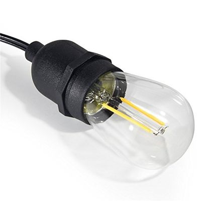 Décoration des lumières de Noël à LED à cordes extérieures S14 ampoules Edison à l'épreuve des chocs